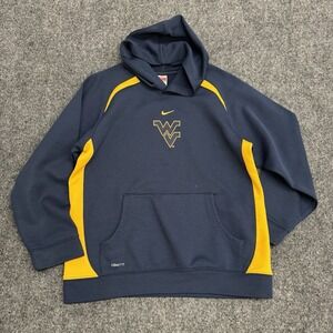 Nike West Virginia Mountaineers Hoodie Boys M Sweatshirt Red Tag Center Swoosh